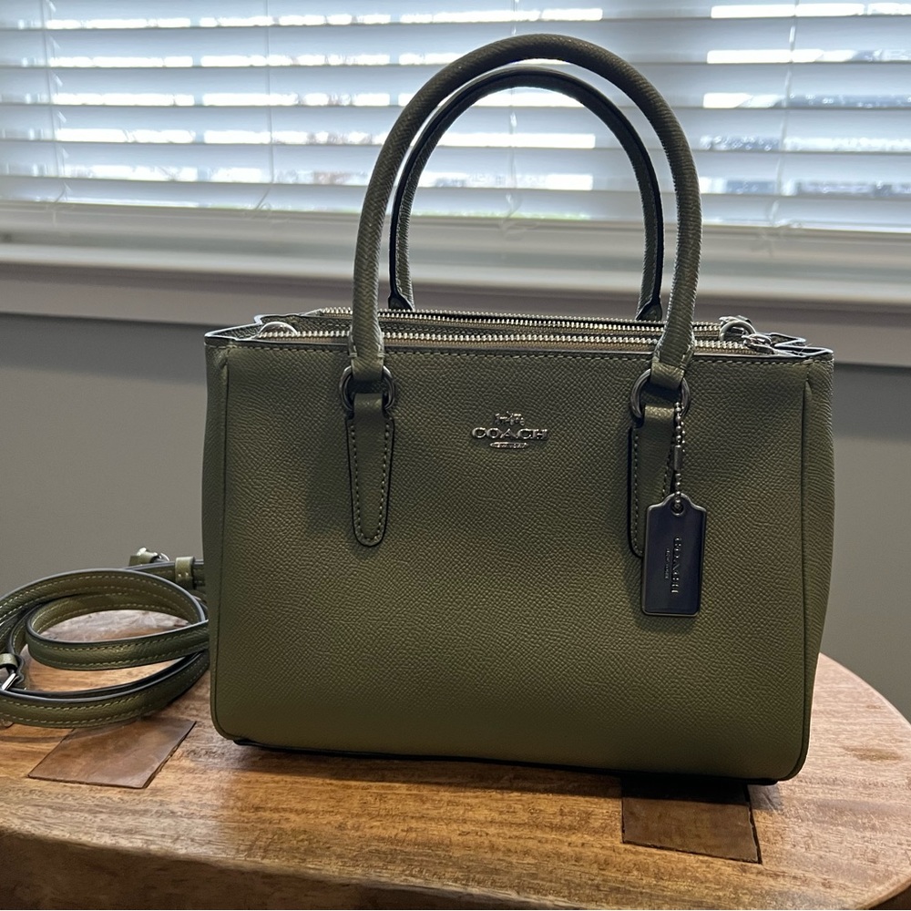 New with tags: Coach Mini Surrey Carryall in Light Clover